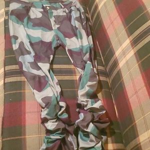 Stack pants army fatigue green large not stretchy no tag new